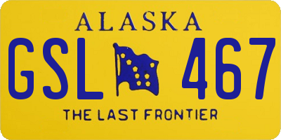 AK license plate GSL467