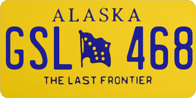 AK license plate GSL468