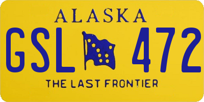 AK license plate GSL472