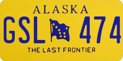 AK license plate GSL474