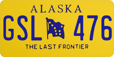 AK license plate GSL476