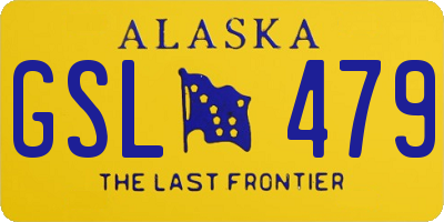 AK license plate GSL479