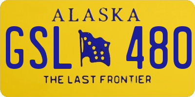 AK license plate GSL480