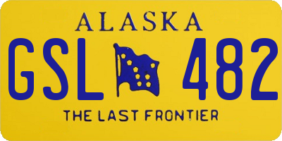 AK license plate GSL482