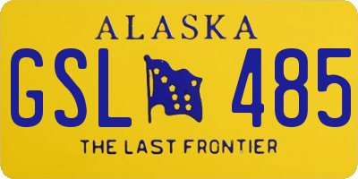 AK license plate GSL485