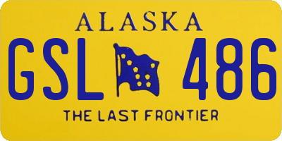 AK license plate GSL486
