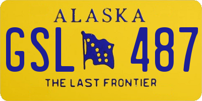 AK license plate GSL487