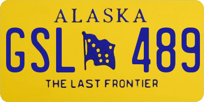 AK license plate GSL489
