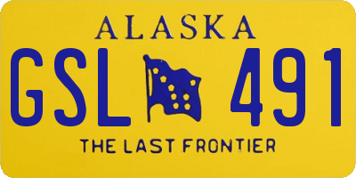 AK license plate GSL491