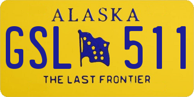 AK license plate GSL511