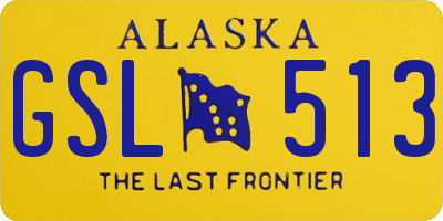 AK license plate GSL513