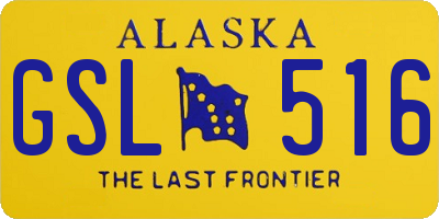 AK license plate GSL516