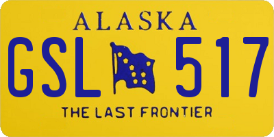 AK license plate GSL517