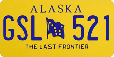 AK license plate GSL521