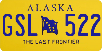 AK license plate GSL522