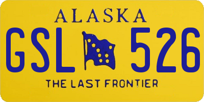 AK license plate GSL526
