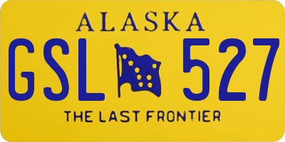 AK license plate GSL527