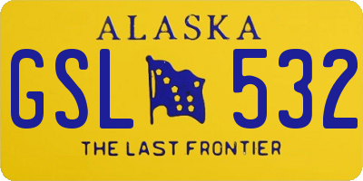 AK license plate GSL532