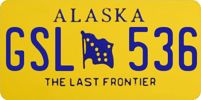 AK license plate GSL536