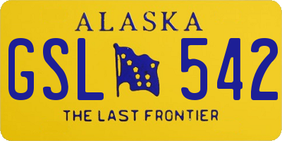 AK license plate GSL542