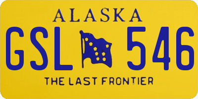 AK license plate GSL546