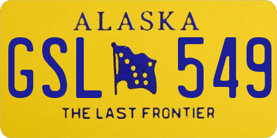 AK license plate GSL549