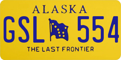 AK license plate GSL554