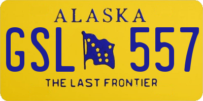 AK license plate GSL557