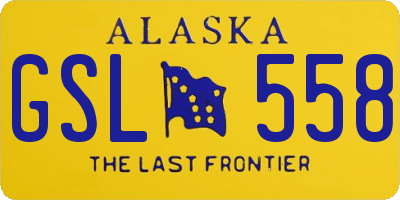 AK license plate GSL558