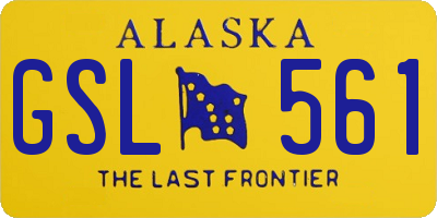 AK license plate GSL561