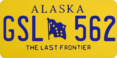 AK license plate GSL562