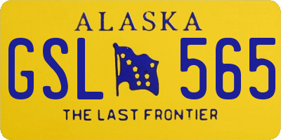 AK license plate GSL565