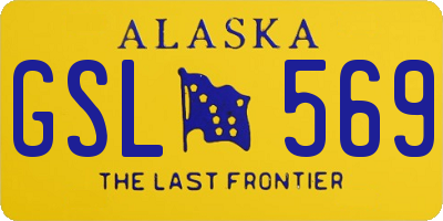 AK license plate GSL569