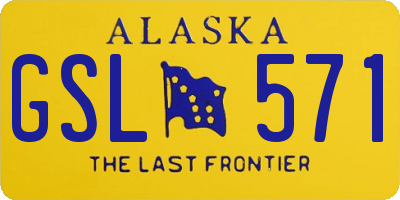 AK license plate GSL571