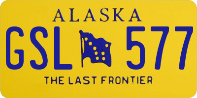 AK license plate GSL577
