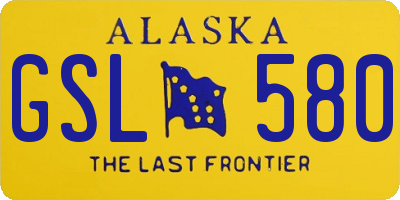 AK license plate GSL580