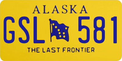 AK license plate GSL581