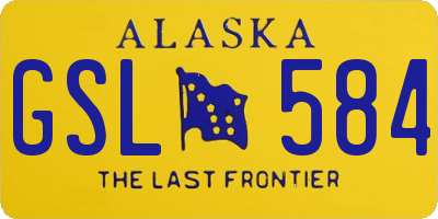 AK license plate GSL584