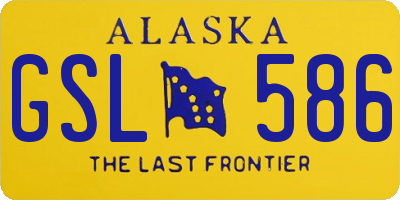 AK license plate GSL586
