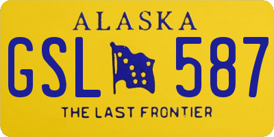 AK license plate GSL587