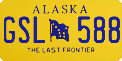 AK license plate GSL588