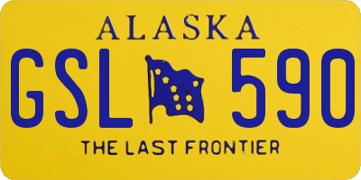 AK license plate GSL590