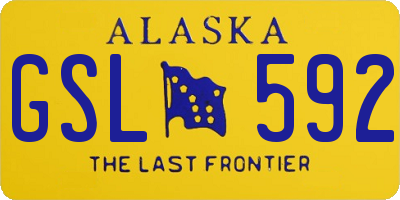 AK license plate GSL592