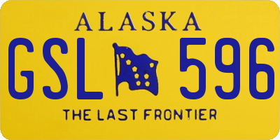 AK license plate GSL596