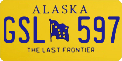 AK license plate GSL597