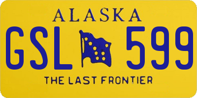 AK license plate GSL599