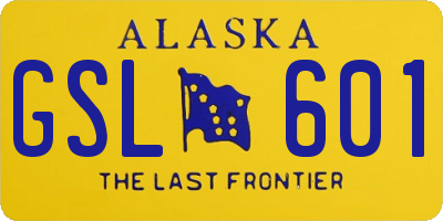 AK license plate GSL601