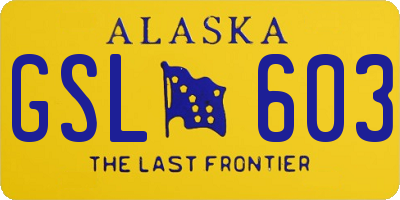 AK license plate GSL603