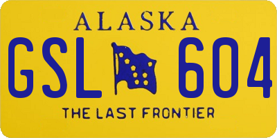 AK license plate GSL604
