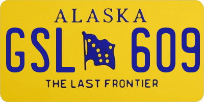 AK license plate GSL609